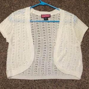Short sleeve shrug cardigan